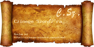 Czinege Szonóra névjegykártya
